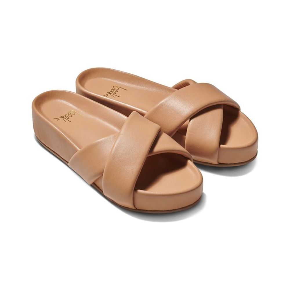 beek Tan Leather Sandals